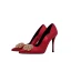 Charming Champagne Rhinestone Satin Wedding Shoes 2021 10 cm Stiletto Heels High Heels Pointed Toe Wedding Pumps