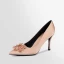 Elegant Sky Blue Cocktail Party Rhinestone Pumps 2021 Leather 8 cm Stiletto Heels Pointed Toe High Heels