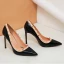 Charming Black Evening Party Rivet Pumps 2021 Leather 10 cm Stiletto Heels High Heels Pointed Toe Pumps