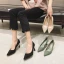 Simple Noire Bureau OL Daim Escarpins 2021 7 cm Talons Aiguilles À Bout Pointu Talons Hauts