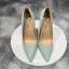 Schöne Lindgrün Cocktail Schlangenhautmuster Pumps 2021 12 cm Stilettos Spitzschuh Hochhackige