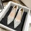 Elegant White Rhinestone Satin Wedding Shoes 2021 7 cm Thick Heels High Heels Pointed Toe Wedding Pumps
