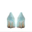 Illusion Mint Green Rhinestone Embroidered Prom Pumps 2021 Leather 6 cm Stiletto Heels High Heels Pointed Toe Pumps