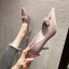 Elegant Beige Evening Party Bow Pearl Pumps 2021 7 cm Stiletto Heels High Heels Pointed Toe Pumps