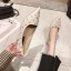 Mode Beige Datierung Strass Pumps 2021 5 cm Stilettos Spitzschuh Hochhackige Pumps