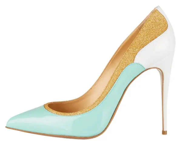 Chic / Beautiful Mint Green Sequins Evening Party Pumps 2021 10 cm Stiletto Heels High Heels Pointed Toe Pumps