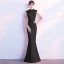 Elegant Rosa Selskabskjoler 2018 Havfrue Beading Perle Rhinestone Scoop Neck Ærmeløs Lange Kjoler