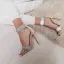 Sexy Schwarz Abend Strass Sandalen Damen 2021 Knöchelriemen 11 cm Stilettos Peeptoes Hochhackige