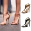 Fashion Charming Black Cocktail Party Womens Sandals 2021 T-Strap 11 cm Stiletto Heels Open / Peep Toe High Heels Sandals