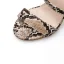 Fashion White Street Wear Snakeskin Print Womens Sandals 2021 Ankle Strap 10 cm Thick Heels Open / Peep Toe High Heels