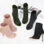 Chic / Beautiful Dark Green Casual Pierced Knitting Womens Sandals 2021 11 cm Stiletto Heels Open / Peep Toe High Heels Sandals