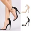 Sexy Noire Soirée Sandales Femme 2021 Bride Cheville 11 cm Talons Aiguilles Talons Hauts Peep Toes / Bout Ouvert Sandales