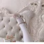 Charmant Blanche Brodé Promo Escarpins 2021 Cuir 10 cm Talons Épais Talons Hauts À Bout Rond Escarpins