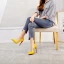 Sexy Gele Feest Pumps 2021 Leer 12 cm Naaldhakken / Stiletto Hoge Hakken Spitse Neus Pumps
