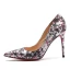 Ethnic White Printing Floral Outdoor / Garden Pumps 2021 Leather 10 cm Stiletto Heels High Heels Pointed Toe Pumps
