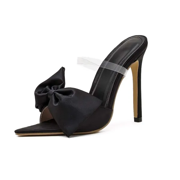 Sexy Dark Green Street Wear Bow Womens Sandals 2021 11 cm Stiletto Heels Open / Peep Toe High Heels Sandals