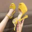 Fashion Black Street Wear Womens Sandals 2021 Ankle Strap 11 cm Thick Heels Open / Peep Toe High Heels Sandals