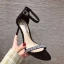 Sexy Black Evening Party Rhinestone Suede Womens Sandals 2021 5 cm Stiletto Heels High Heels Open / Peep Toe Sandals