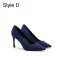 Simple Lilas Bureau OL Daim Escarpins 2021 7 cm Talons Aiguilles À Bout Pointu Escarpins Talons Hauts