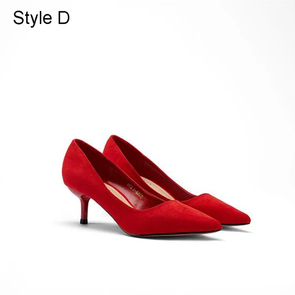 Schlicht Lindgrün Freizeit Wildleder Pumps 2021 5 cm Stilettos Spitzschuh Pumps Hochhackige