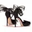 Schöne Schwarz Ball Sandalen Damen 2021 Knöchelriemen Schleife 11 cm Stilettos Spitzschuh Sandaletten Hochhackige
