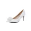 Elegant White Pearl Wedding Shoes 2021 7 cm Stiletto Heels Pointed Toe Wedding Pumps High Heels