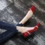 Chic / Beautiful Black Evening Party Patent Leather Rivet Pumps 2021 6 cm Stiletto Heels Pointed Toe Pumps High Heels