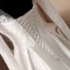 Elegante Ivory / Creme Durchsichtige Brautkleider 2018 A Linie Rundhalsausschnitt Lange Ärmel Rückenfreies Applikationen Mit Spitze Strass Rüschen Lange