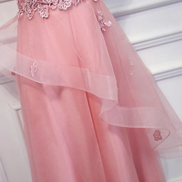 Charmant Robe Pour Mariage 2017 En Dentelle Paillettes Fleur Une épaule Sans Manches Longueur Cheville Empire Robe Demoiselle D'honneur