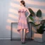 Amazing / Unique Blushing Pink Homecoming Graduation Dresses 2018 A-Line / Princess Spaghetti Straps Sleeveless Backless Knee-Length Formal Dresses