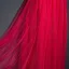 Chic / Belle Rouge Robe De Ceremonie 2017 En Dentelle Fleur Paillettes Col Haut Manches Courtes Longue Empire Robe De Soirée