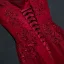 Chic / Beautiful Red Formal Dresses Evening Dresses  2017 Lace Flower Sleeveless Square Neckline A-Line / Princess