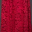 Chic / Belle Rouge Robe De Ceremonie 2017 En Dentelle Fleur Encolure Dégagée 1/2 Manches Longueur Cheville Princesse Robe De Soirée