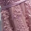 Modest / Simple Candy Pink Bridesmaid Dresses 2017 A-Line / Princess Lace Flower Beading Scoop Neck Sleeveless Short Wedding Party Dresses