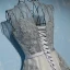 Chic / Belle Gris Robe Pour Mariage 2017 En Dentelle Fleur Paillettes Lanières Sans Manches Encolure Dégagée Longueur Cheville Empire Robe Demoiselle D'honneur