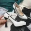 Simple Noire Promo Cuir Escarpins 2021 11 cm Talons Aiguilles À Bout Pointu Escarpins Talons Hauts