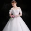 Simple Blanche Robe De Mariée 2018 Robe Boule De l'épaule Dos Nu Sans Manches Cathedral Train Mariage