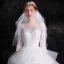 Elegante Weiß Brautkleider 2018 Ballkleid Applikationen Mit Spitze Fallende Rüsche Rundhalsausschnitt Rückenfreies 3/4 Ärmel Kapelle-Schleppe Hochzeit