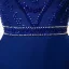 Modern / Fashion Royal Blue Chiffon See-through Evening Dresses  2018 A-Line / Princess Scoop Neck Sleeveless Pearl Rhinestone Beading Sweep Train Ruffle Formal Dresses