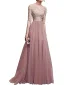 Modest / Simple Navy Blue Maxi Dresses 2018 A-Line / Princess Lace Sash Scoop Neck 1/2 Sleeves Floor-Length / Long Womens Clothing