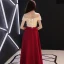 Modern / Fashion Burgundy Evening Dresses  2018 A-Line / Princess Tassel Sequins Off-The-Shoulder Backless Short Sleeve Ankle Length Formal Dresses