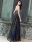 Modern / Fashion Black Evening Dresses  2018 A-Line / Princess Beading Sequins Spaghetti Straps Backless Sleeveless Floor-Length / Long Formal Dresses
