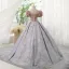 Elegant Blushing Pink Prom Dresses 2023 Ball Gown Square Neckline Short Sleeve Backless Floor-Length / Long Prom Formal Dresses