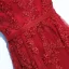 Chic / Beautiful Red Formal Dresses Evening Dresses  2017 Lace Flower V-Neck Sleeveless A-Line / Princess