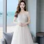 Élégant Champagne Robe De Mariée 2018 Princesse Perlage En Dentelle Fleur Paillettes Bretelles Spaghetti Dos Nu Sans Manches Longue Mariage