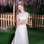 Simple Ivoire Robe De Mariée 2018 Princesse Encolure Dégagée Sans Manches Dos Nu Train De Balayage Mariage