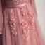 Chic / Beautiful Prom Dresses 2017 A-Line / Princess Appliques Pearl Lace V-Neck Crossed Straps Long Sleeve Floor-Length / Long