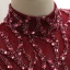 Unika Burgundy Aftonklänningar 2017 Trumpet / Sjöjungfru Beading Hög Hals Halterneck Långärmad Svep Tåg Afton