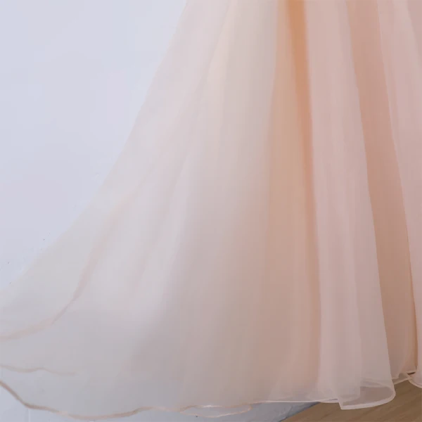 Chic / Belle Champagne Robe De Soirée 2017 Princesse En Dentelle Fleur V-Cou Fermeture éclair Sans Manches Longueur Cheville Soirée