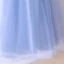Chic / Beautiful Ocean Blue Evening Dresses  2017 A-Line / Princess Beading Pearl Lace Flower Scoop Neck Backless Short Sleeve Ankle Length Evening Party